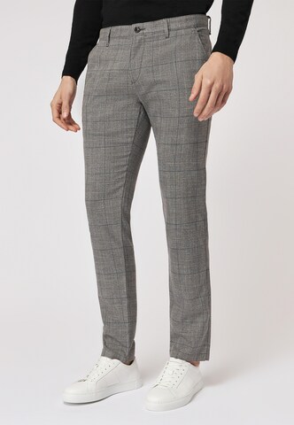 Coupe slim Pantalon ROY ROBSON en gris : devant