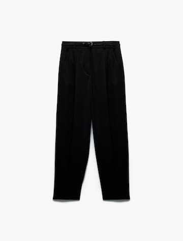 Koton Loose fit Trousers with creases in Black