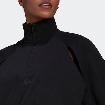 ADIDAS SPORTSWEAR Αθλητική μπλούζα φούτερ 'Hyperglam Fleece' σε μαύρο