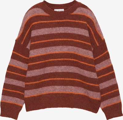 Pull&Bear Pulover 'PACIFIC' u narančasta / burgund / crvena melange, Pregled proizvoda