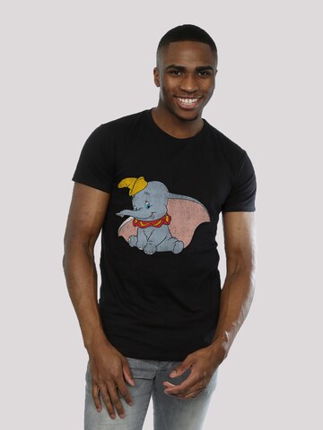 F4NT4STIC Shirt 'Disney Dumbo' in Zwart: voorkant