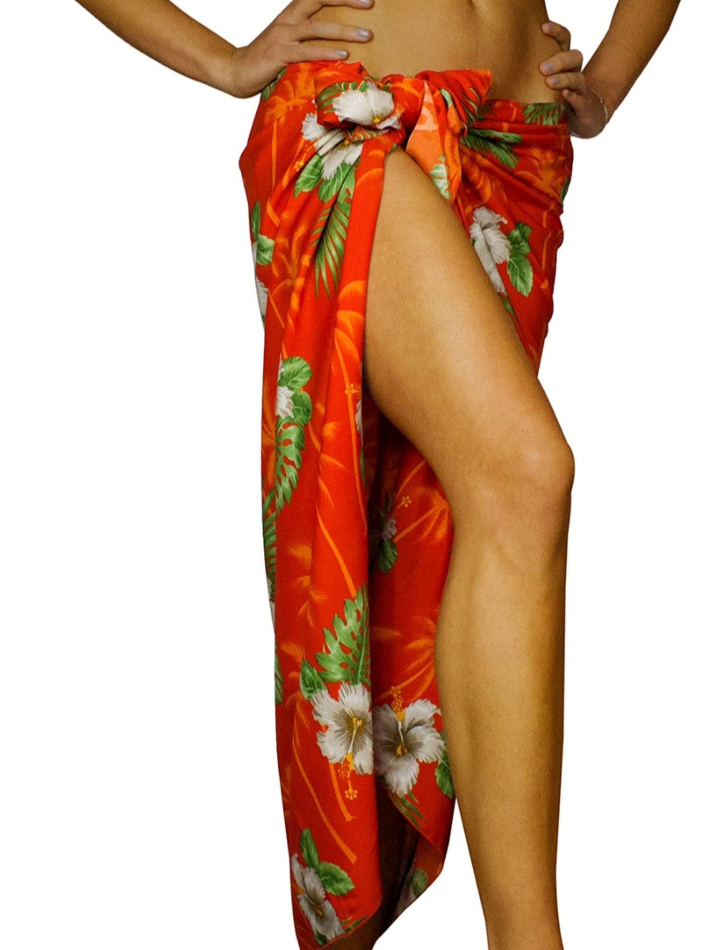 King Kameha Wrap 'Small Flower' in Orange