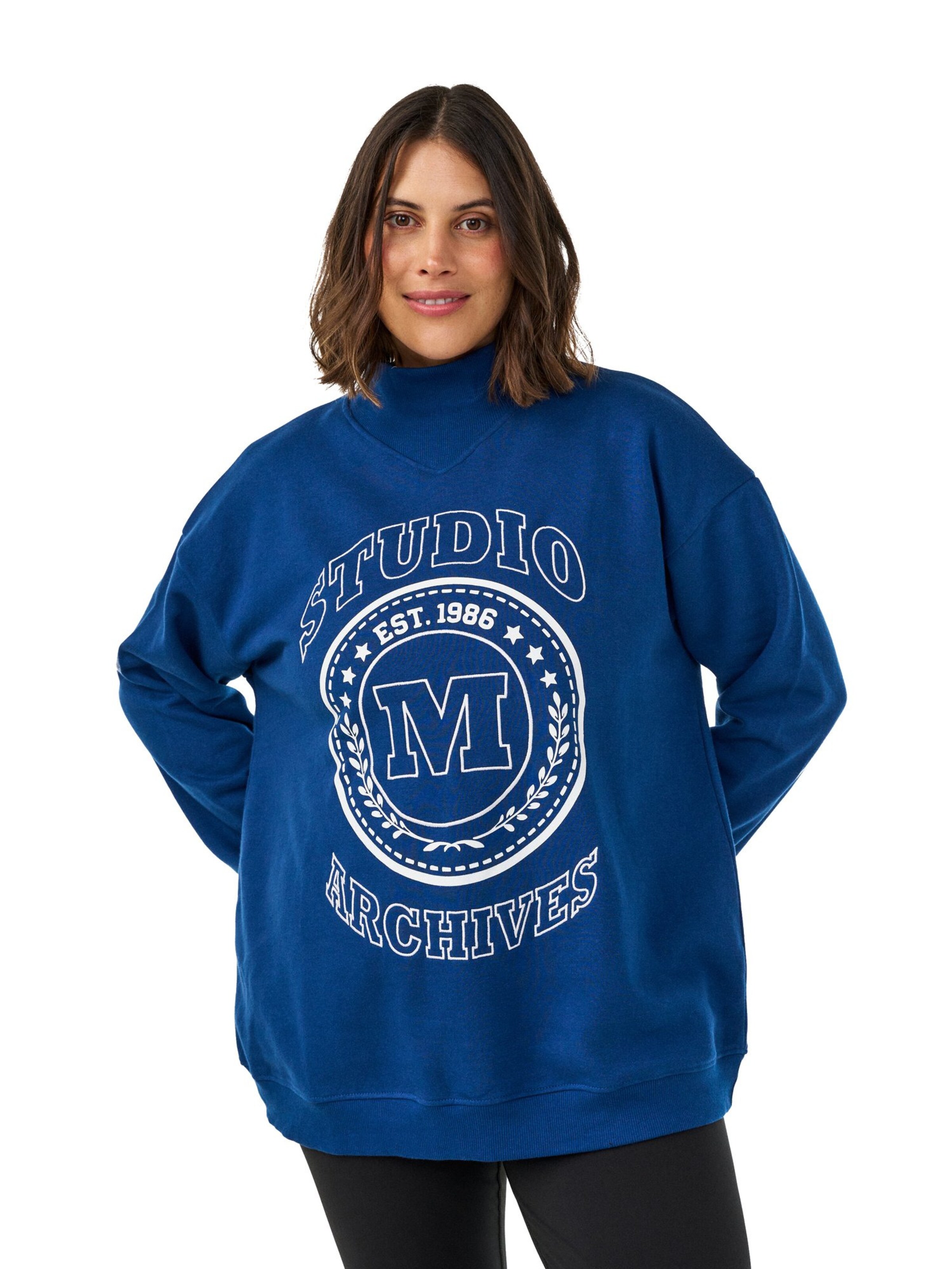 Active by Zizzi - Sweatshirt em azul: frente