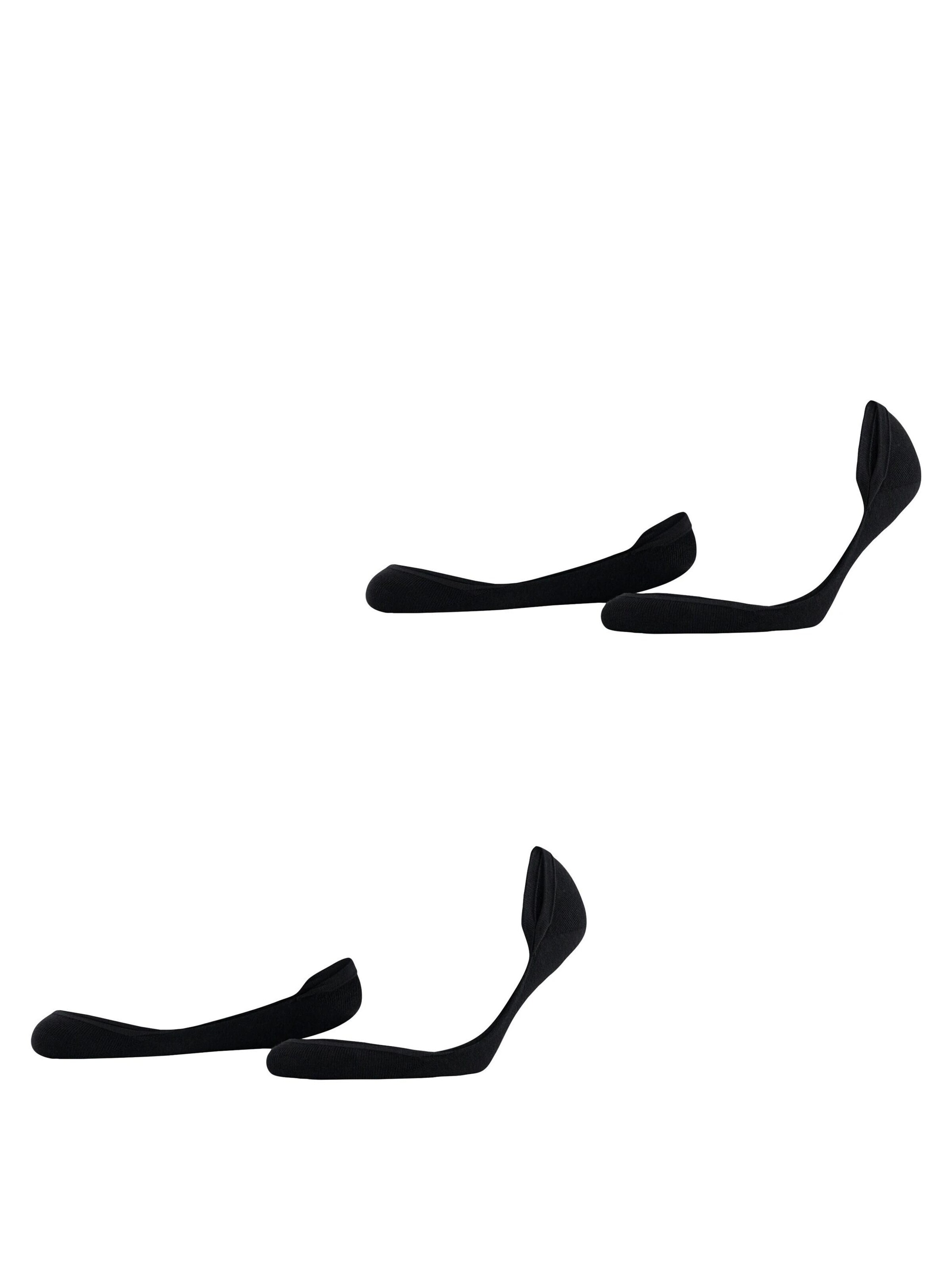 ESPRIT Socks 'Solid Low 2-Pack' in Black: front