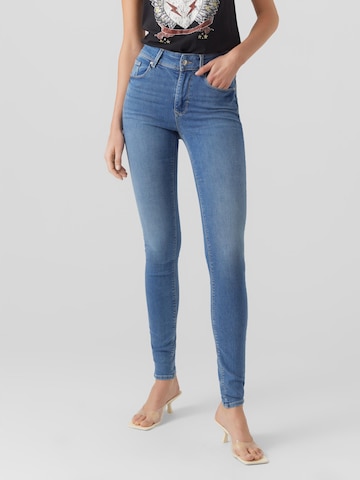 Vero Moda Tall Skinny Džíny 'Embrace' – modrá: přední strana