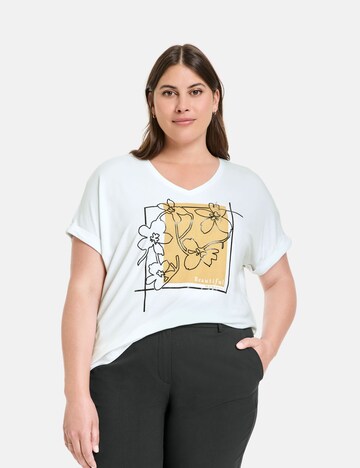 SAMOON Shirt in White: front