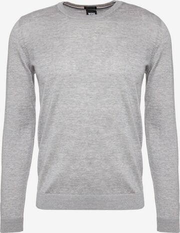 BOSS Sweater 'Leno-P' in Grey: front