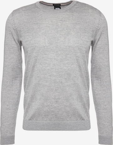 BOSS Pullover 'Leno-P' in Grau: Vorderseite