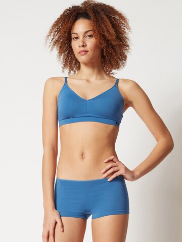 Skiny Bralette Bra 'Bustier' in Blue: front