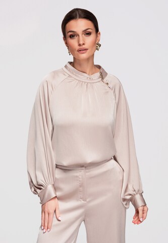 Ombre Blouse in Beige: voorkant