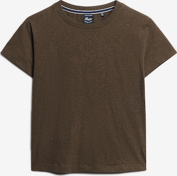 Superdry Shirt 'Essential' in Bruin: voorkant