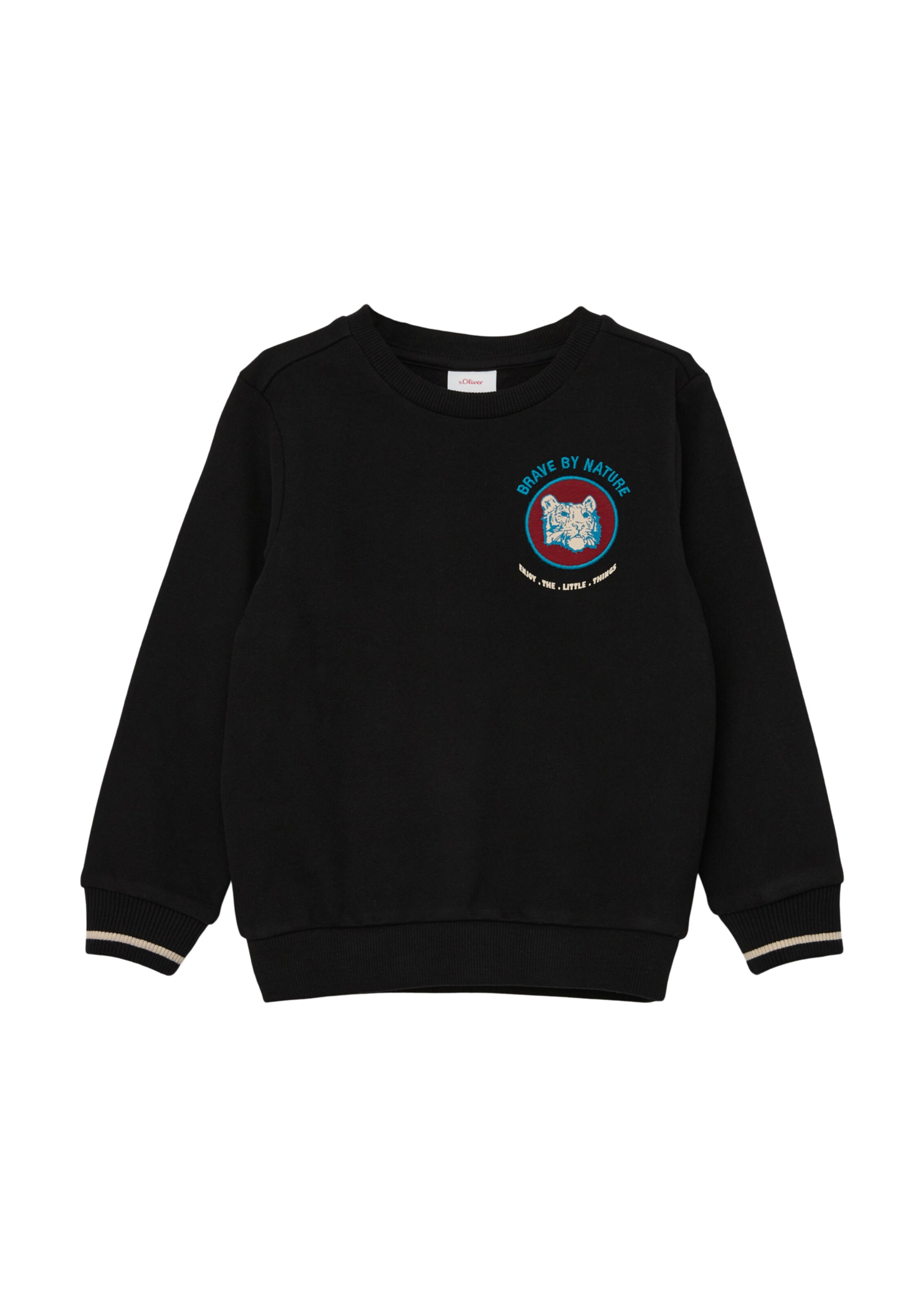 s.Oliver Sweatshirt in Black: front
