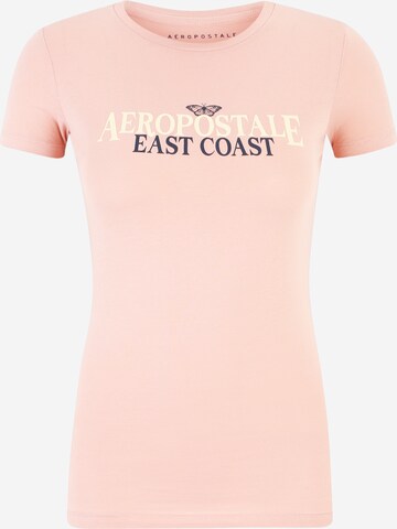 T-shirt AÉROPOSTALE en rose : devant