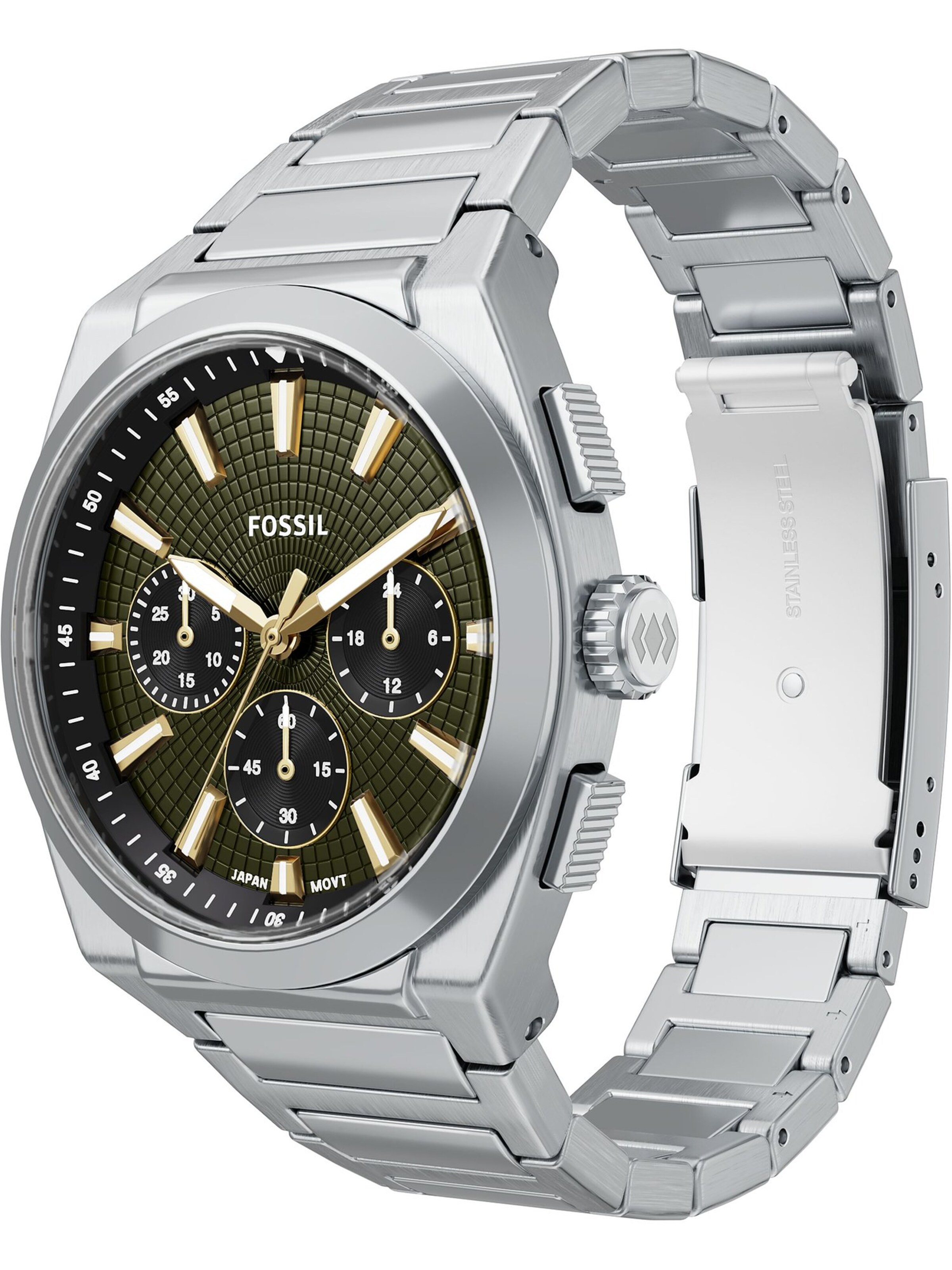 FOSSIL Аналоговые часы 'EVERETT' в Серебристый