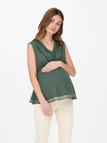 Only Maternity Top 'Mama' in Green: front