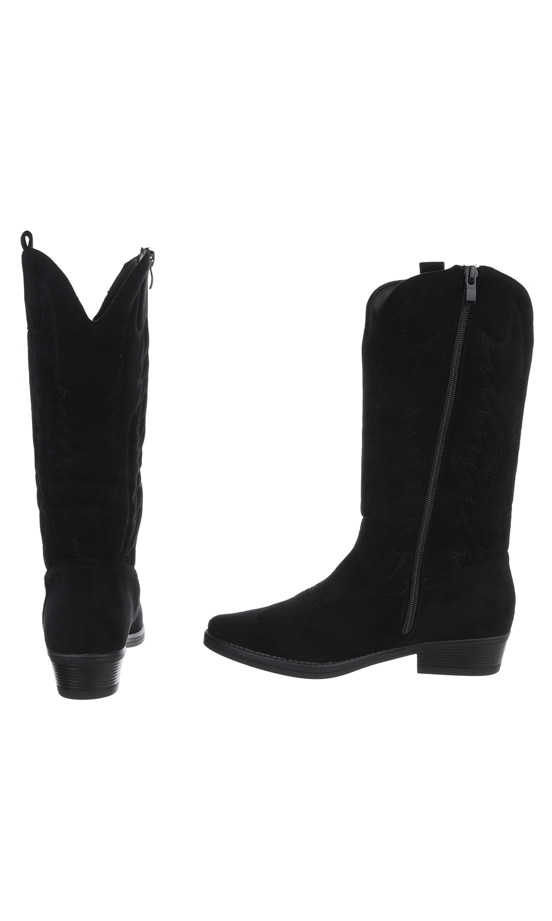 Ital-Design Cowboy Boots in Black