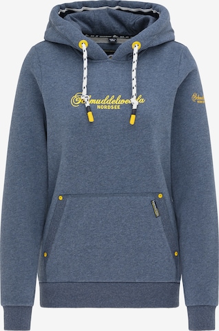 Sweat-shirt Schmuddelwedda en bleu : devant