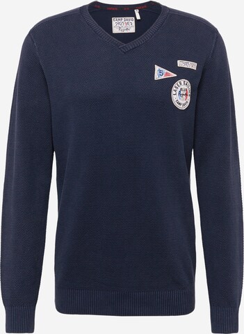 Pullover 'Laser Sailing' di CAMP DAVID in blu: frontale