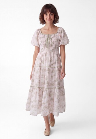 Usha - Vestido em rosa: frente