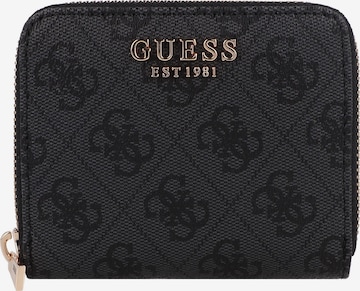 GUESS Kukkaro 'LAUREL II SLG SMALL ZIP AROUND' värissä musta: etupuoli