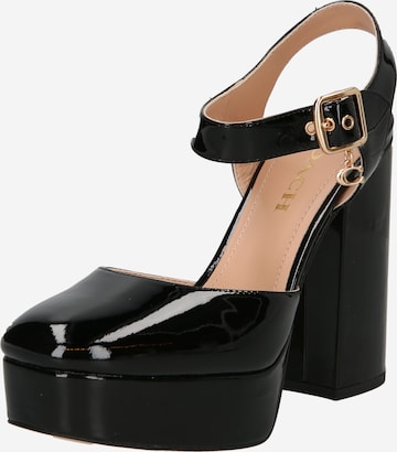 COACH - Sapatos abertos atrás 'Isabella' em preto: frente