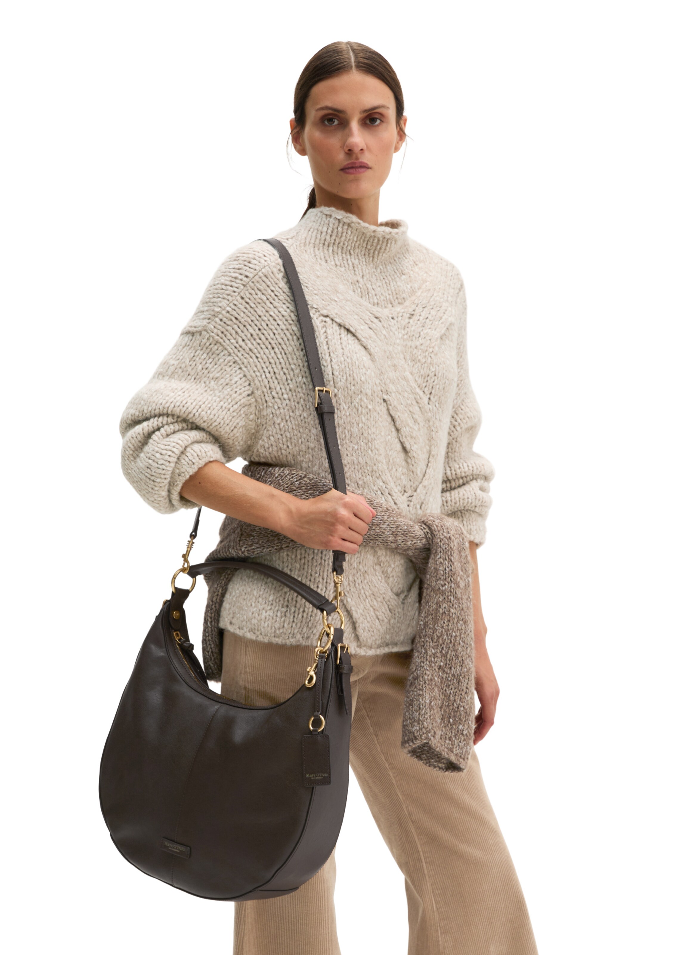 Marc O'Polo Shoulder bag 'Philine' in Brown: front