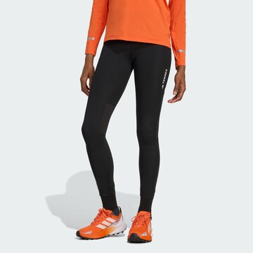 Skinny Pantalon de sport 'Xperior' ADIDAS TERREX en noir : devant