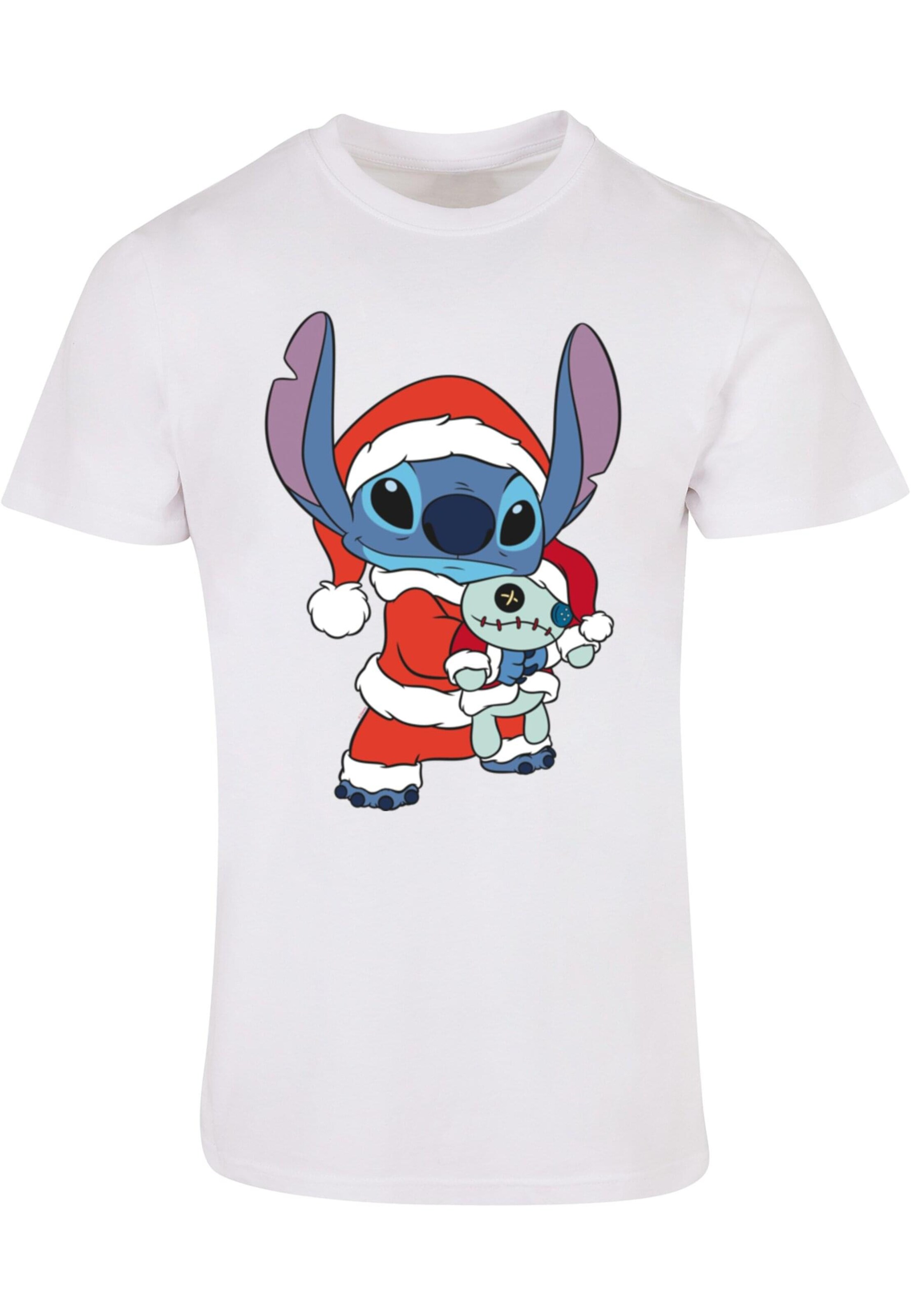 ABSOLUTE CULT T-Shirt 'Lilo And Stitch - Christmas' in Weiß: Vorderseite