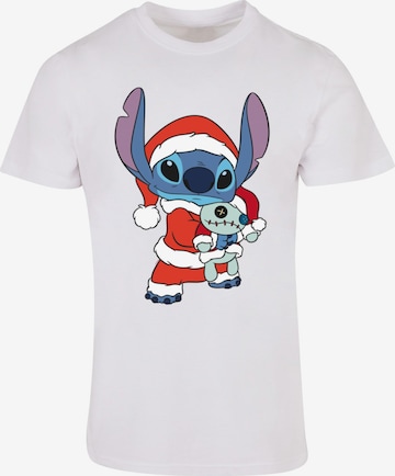 Maglietta 'Lilo And Stitch - Christmas' di ABSOLUTE CULT in bianco: frontale