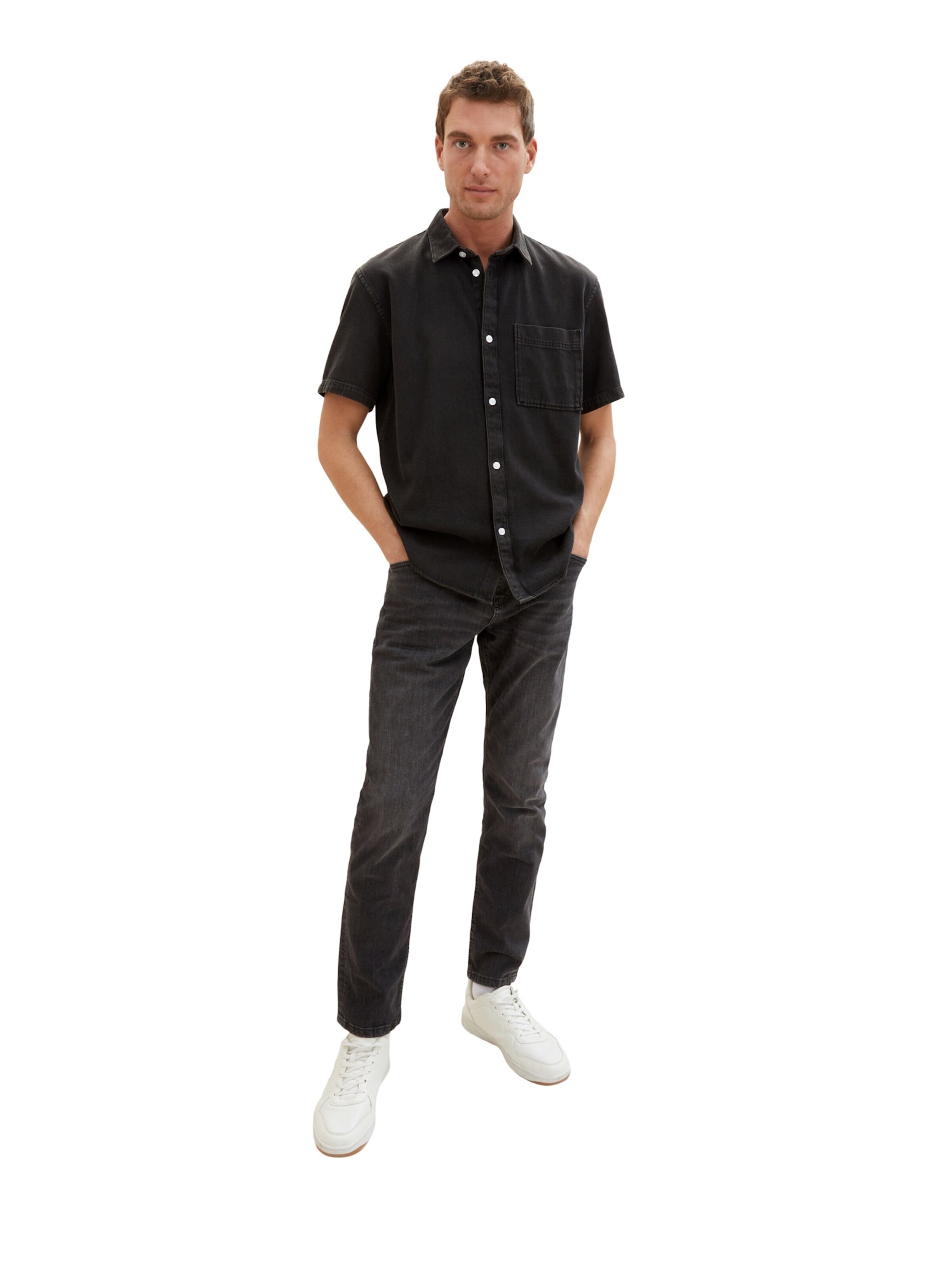 TOM TAILOR Slimfit Jeans 'Josh' i sort