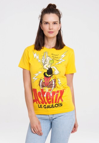 LOGOSHIRT T-Shirt 'Asterix der Gallier - Asterix' in Gelb: predná strana