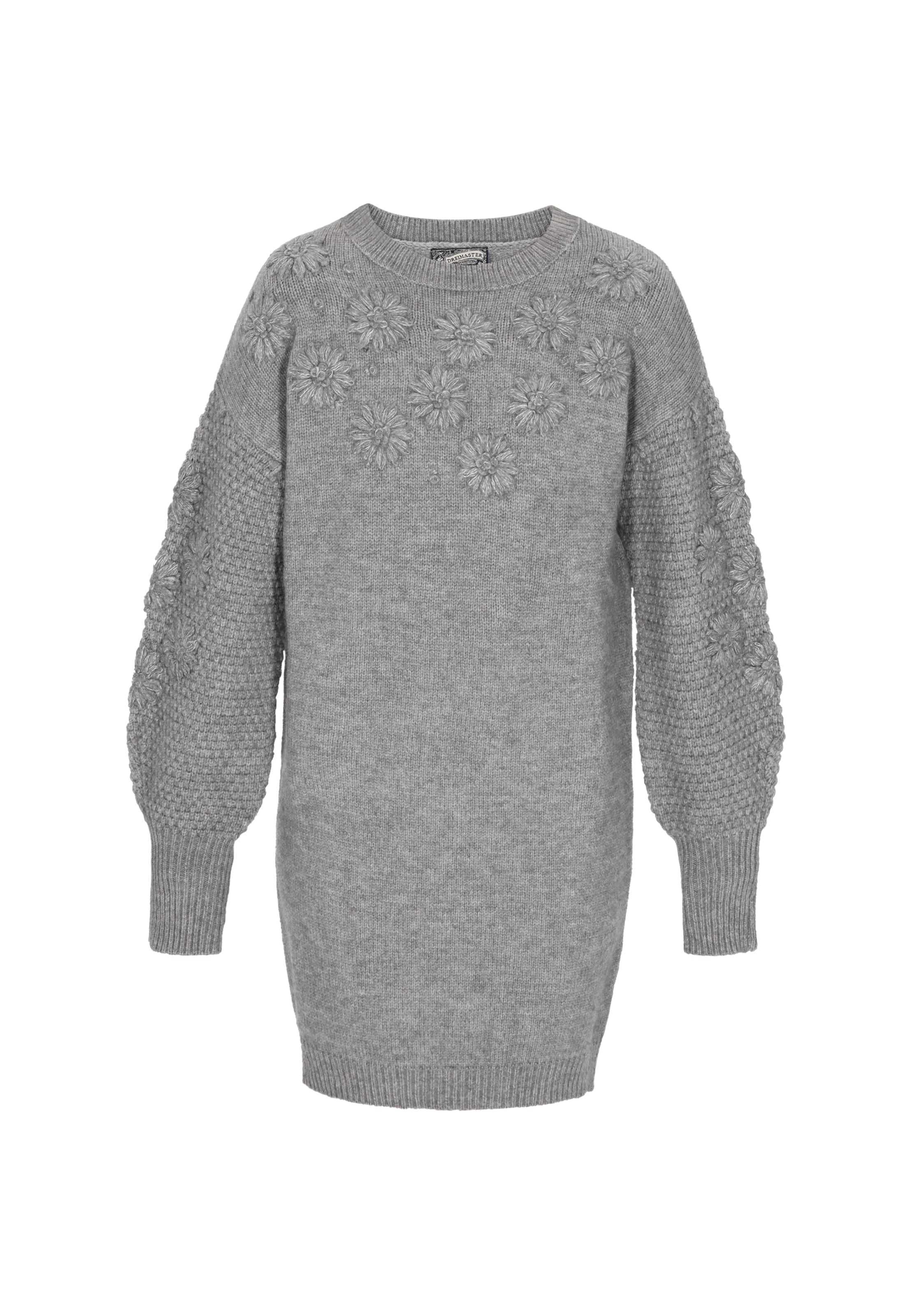 pelēks DreiMaster Vintage Adīta kleita: no priekšpuses