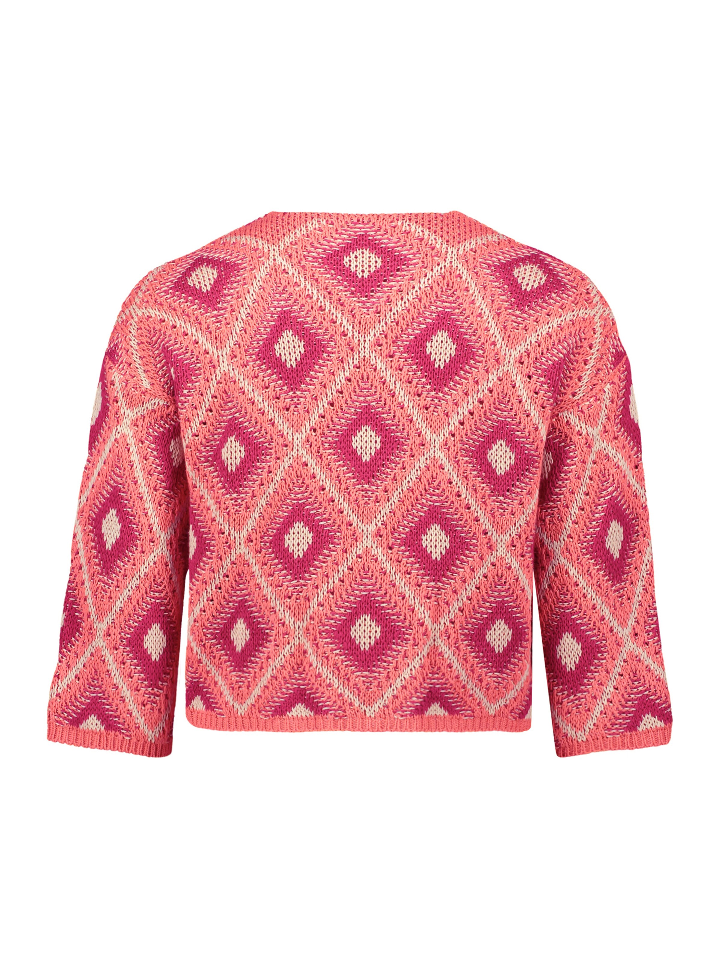 Cartoon Knit cardigan in Pink