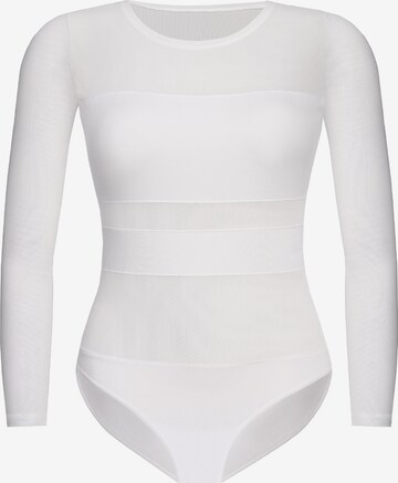 TEYLI Shirt bodysuit in White: front