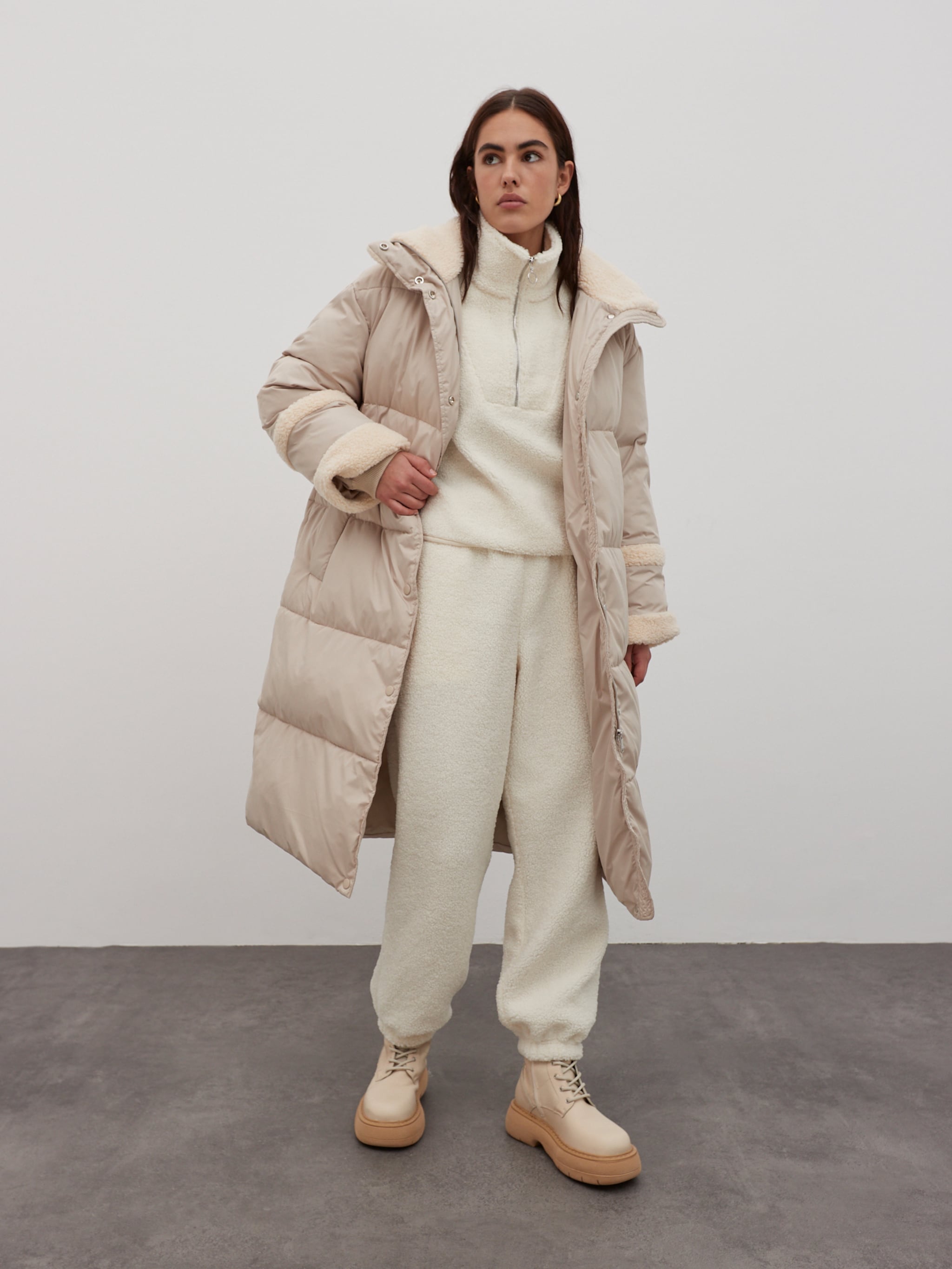 EDITED Produits Manteau d’hiver 'Oda' beige