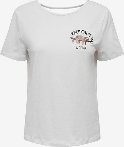 ONLY T-shirt 'KITA' en marron / vert / noir / blanc, Vue avec produit