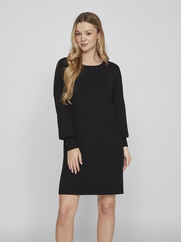 VILA Knitted dress in Black: front