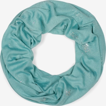 styleBREAKER Schlauchschal 'Loop Schal mit Glitzer und Pailletten Punkte' in Blau: Vorderseite