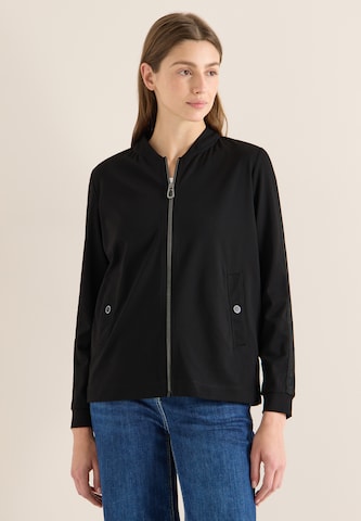 CECIL Sweatjacke in Schwarz: Vorderseite
