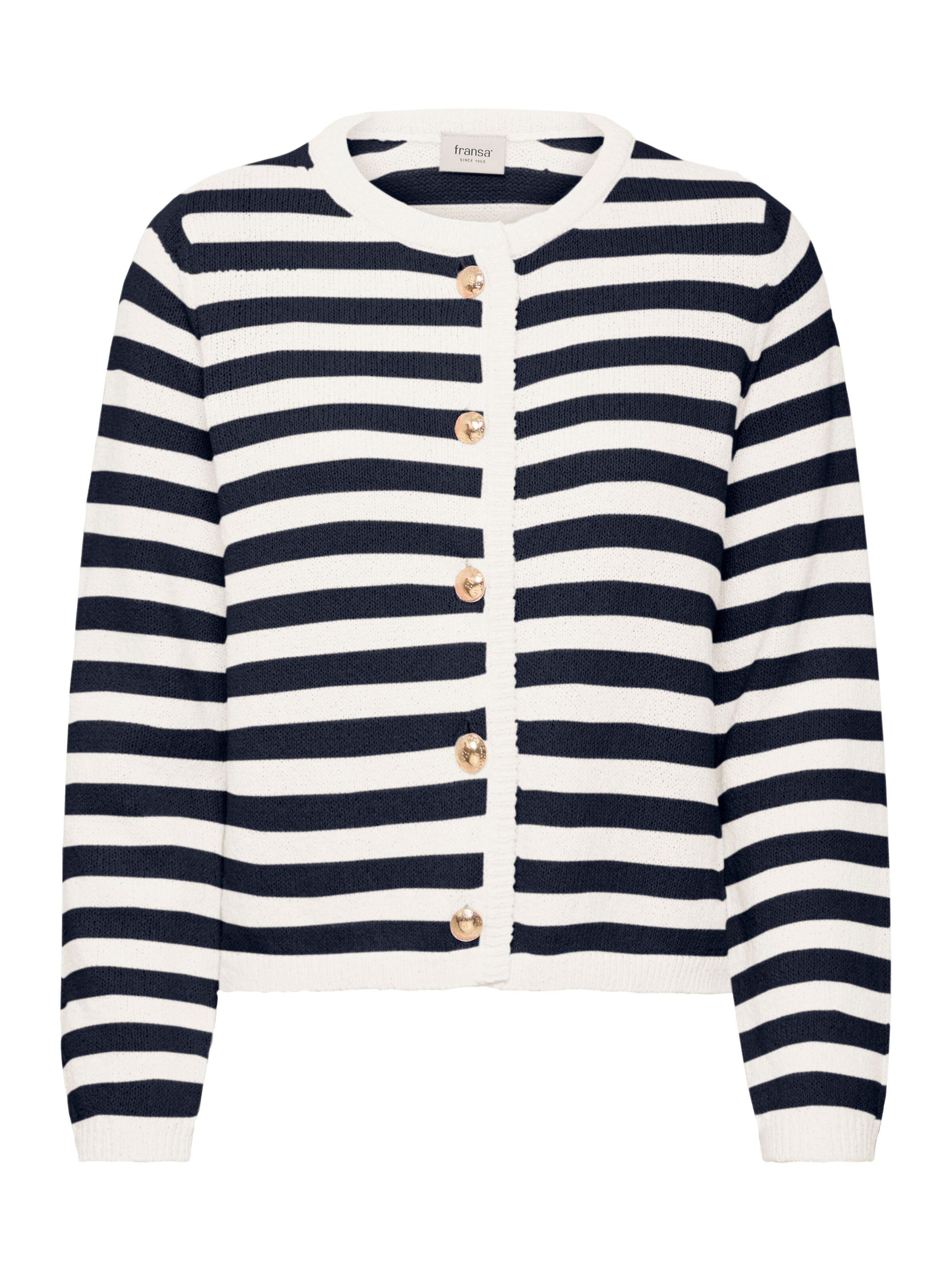 Fransa Gebreid vest in Blauw: voorkant