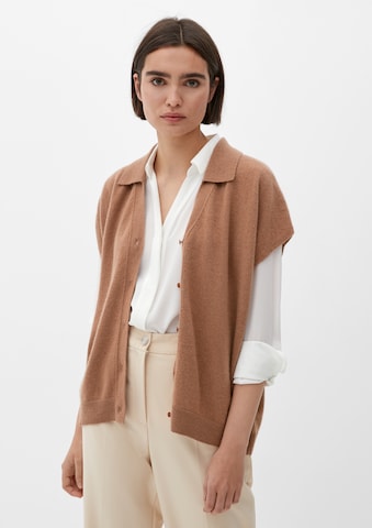 s.Oliver BLACK LABEL Knit Cardigan in Brown: front