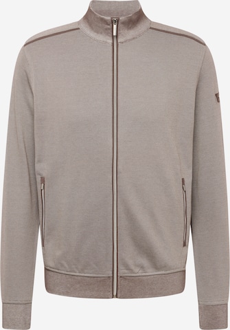 bugatti Zip-Up Hoodie in Brown: front