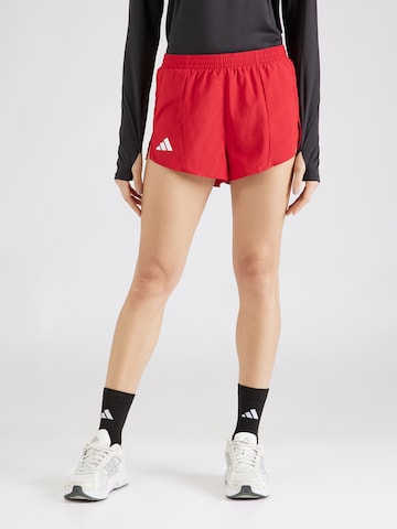 ADIDAS PERFORMANCE - regular Pantalón deportivo 'ADIZERO' en rojo: frente