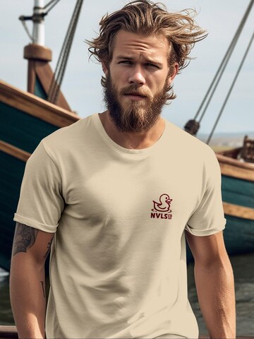 Neverless Shirt 'Good Vibes Rücken' in Beige