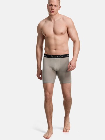 Phil & Co. Berlin - Calzoncillo boxer ' Long Boxer Briefs ' en negro: frente