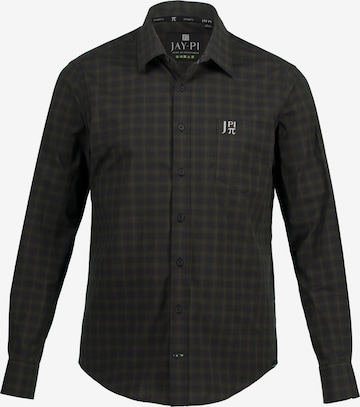 JAY-PI Regular fit Button Up Shirt in Brown: front