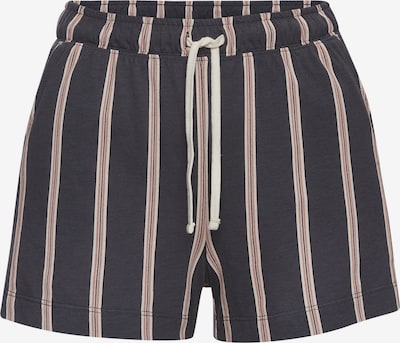 LASCANA Pijama de pantalón corto en XS-S en beige claro / antracita / altrosa / negro, Vista del producto