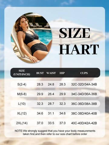 MEETWEE Klassiek Bikini in Zwart