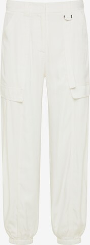 DreiMaster Vintage Tapered Cargo Pants in White: front