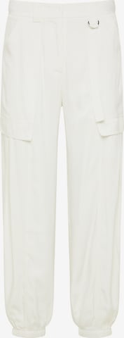 DreiMaster Vintage Tapered Cargo Pants in White: front